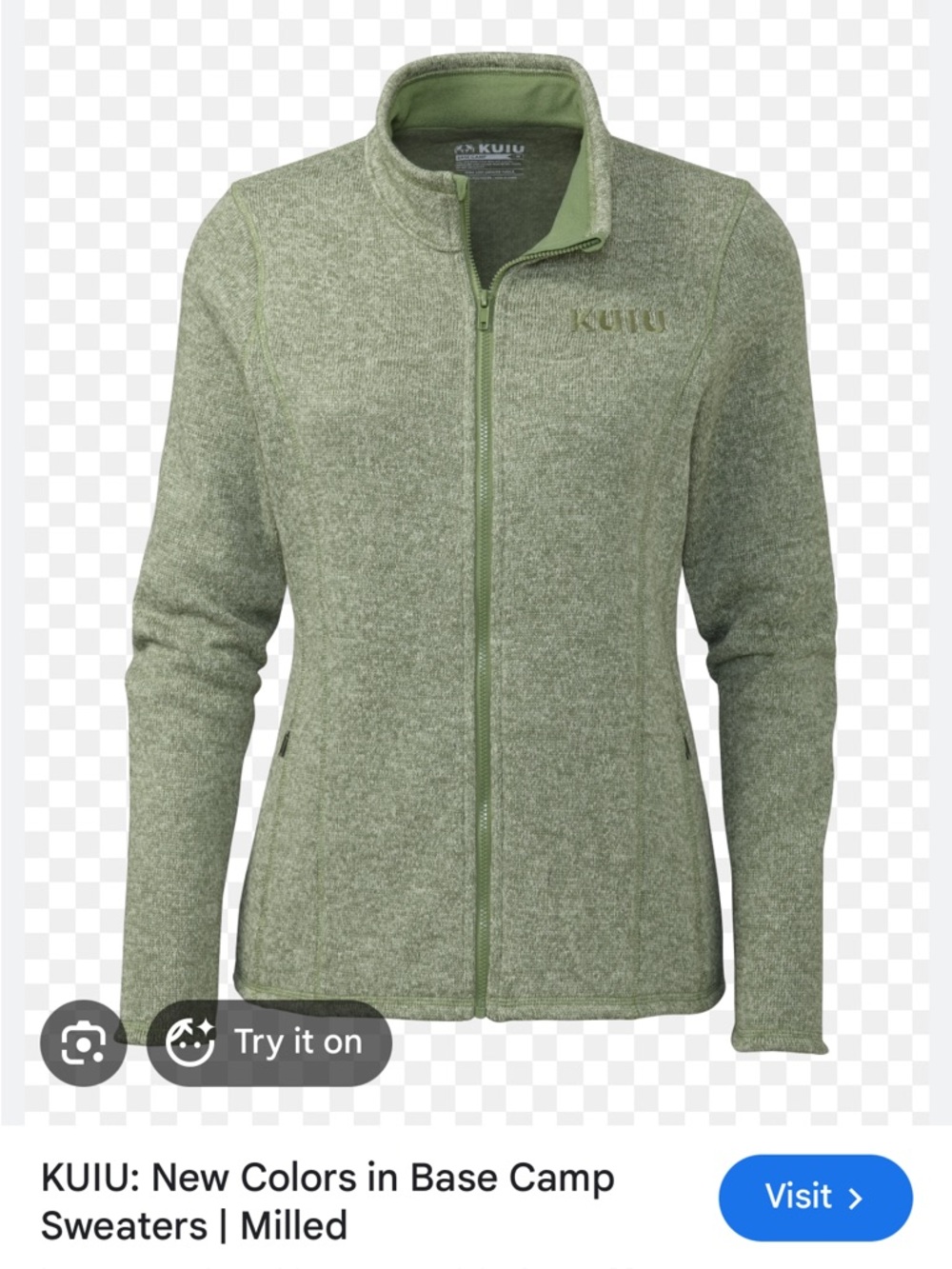 KUIU women’s base camp zip up size large